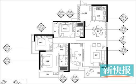 【户型解读】 面积:138平方米户型:三房两厅变四房两厅